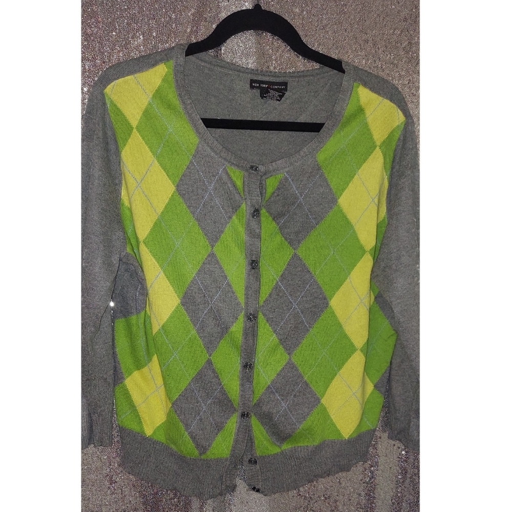Womens Argyle Sweater